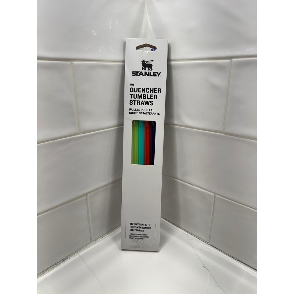 Stanley Quencher Tumbler Straws 4 Pack Multi Color Replacement 40 oz BPA Free